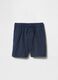 Stretch cotton Bermuda shorts with drawstring_0