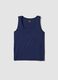 Blue stretch viscose vest top_0