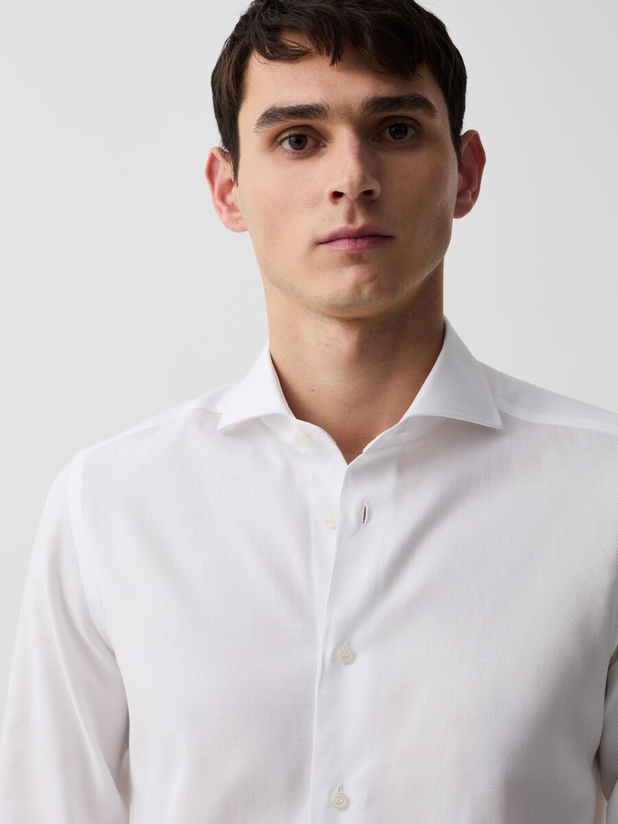 Slim-fit shirt in double-twist Oxford cotton_1