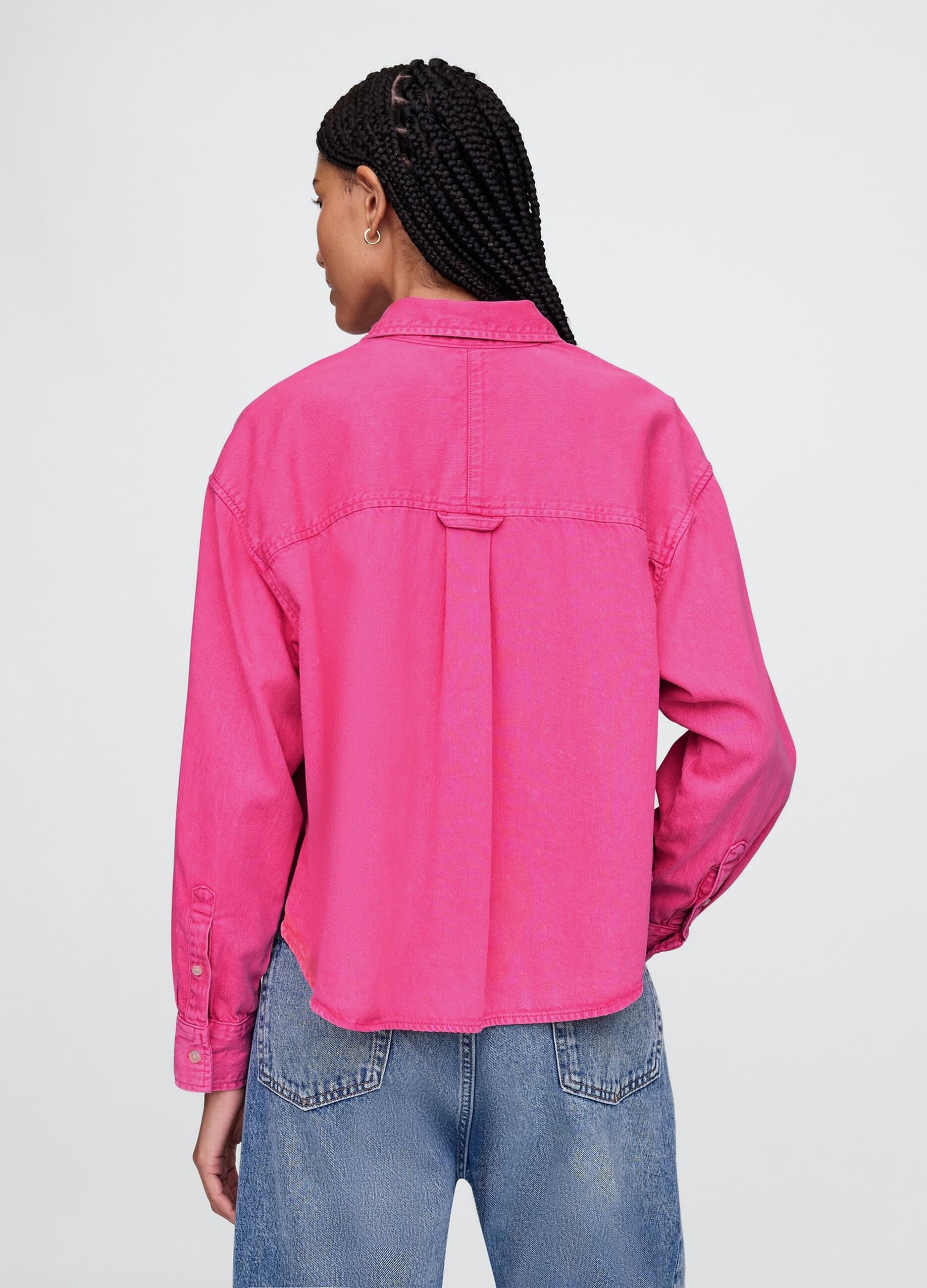 Rosa Oversize-Hemd