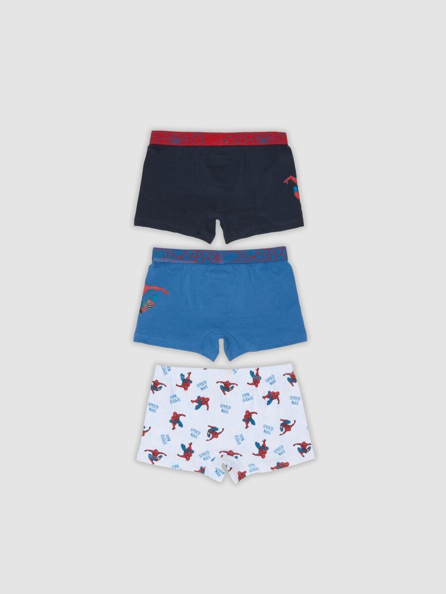 3-pack of Spider-Man print organic stretch cotton midi boxer shorts_1