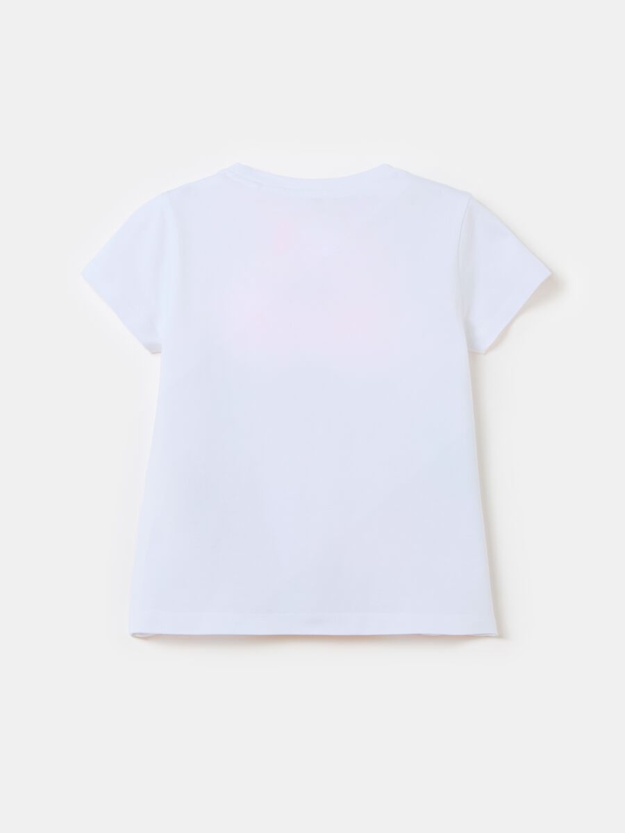 Camiseta de algodón estampado fruta y lentejuelas_1