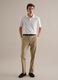 Beige regular-fit stretch cotton trousers_0