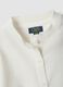 White cotton-blend crew-neck cardigan, regular fit, for girls_3