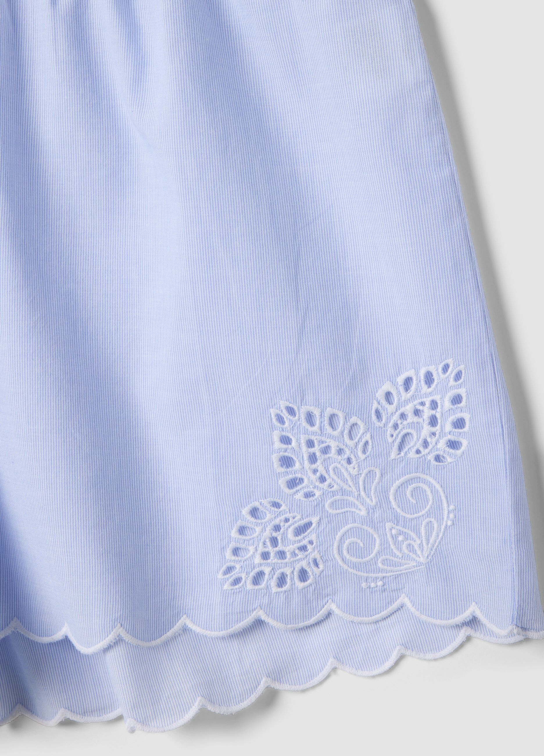 Hellblaue Pyjama-Shorts aus Bio-Baumwolle