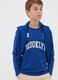 Blue pure organic cotton T-shirt with front print for boys_0