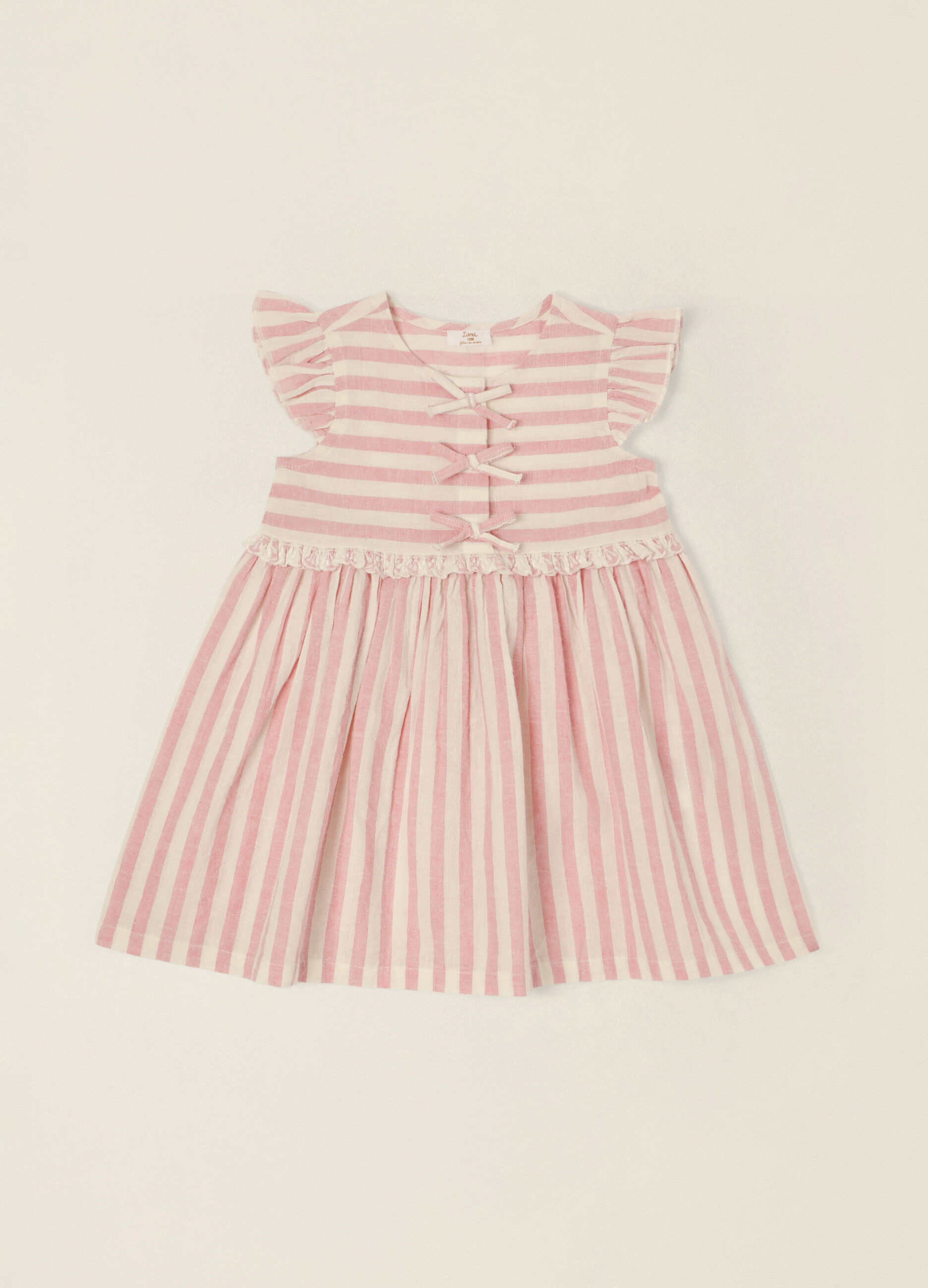 IANA striped linen-blend dress
