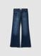 Blue bootcut stretch-cotton denim jeans_0
