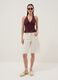 White pure cotton Bermuda shorts_1
