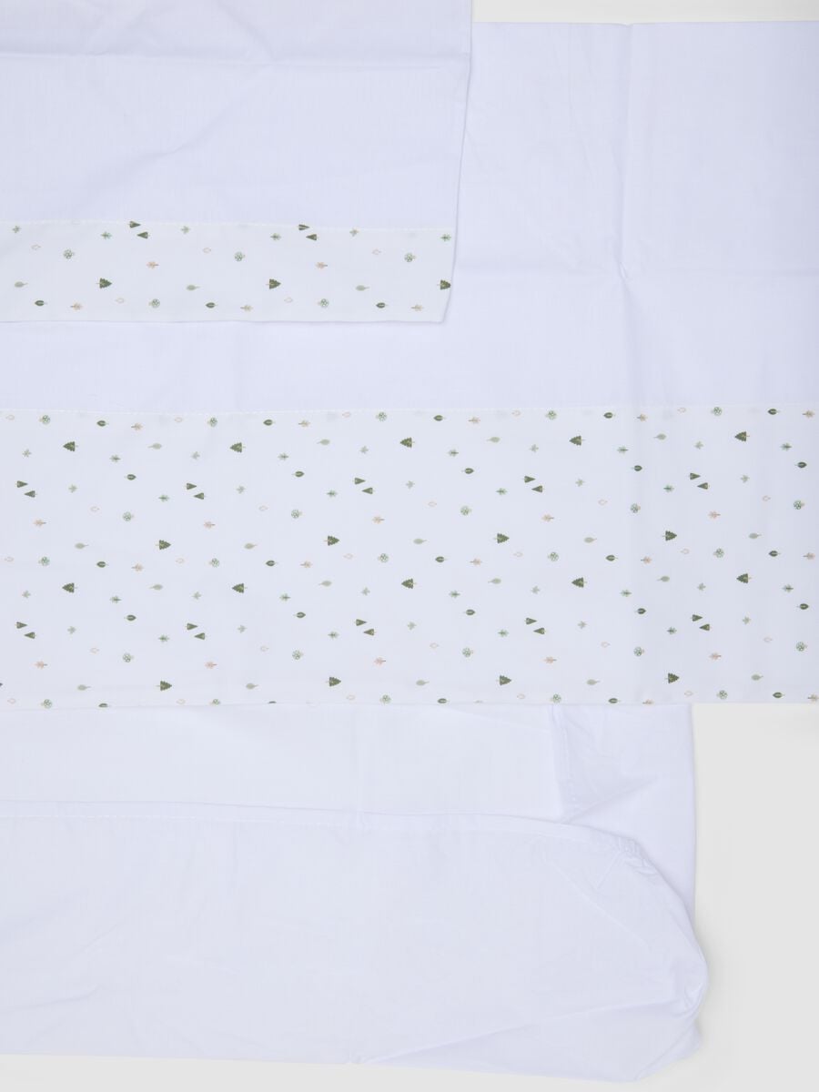 White pure cotton baby sheet with all-over print_2