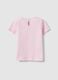 T-shirt de algod&atilde;o rosa para raparigas regular fit com gato_1