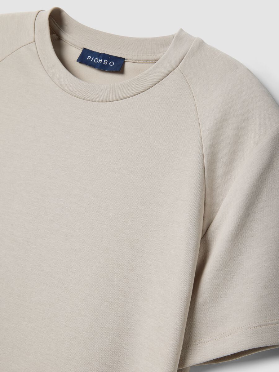 Grey breathable, quick-drying cotton-blend T-shirt_5