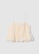 Top smanicato con lavorazione arricciata a balze e inserti in pizzo crochet_5