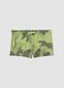 Gr&uuml;ne Stretch-Badehose mit Dino-Print_0