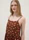 Brown polka-dot dress in pure viscose_3