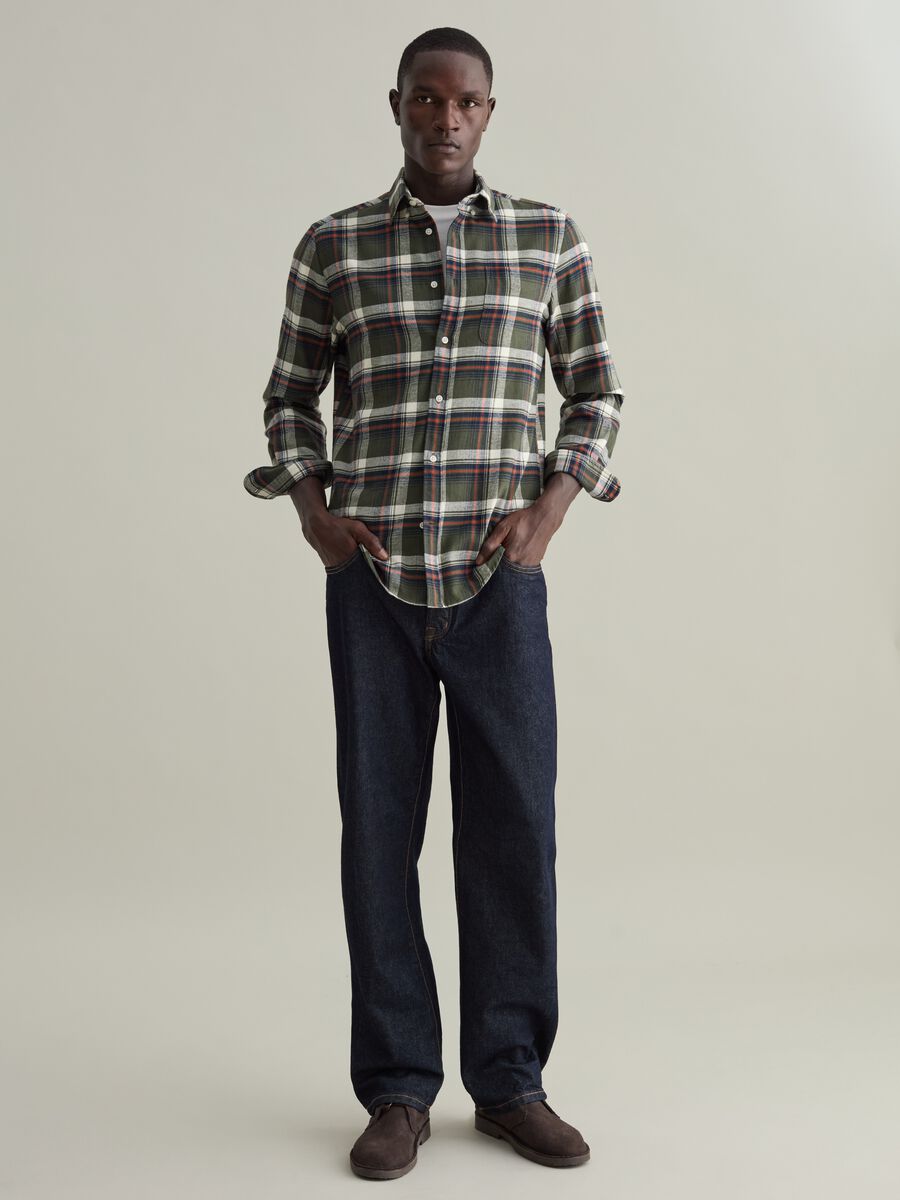 Flannel shirt with check pattern_1