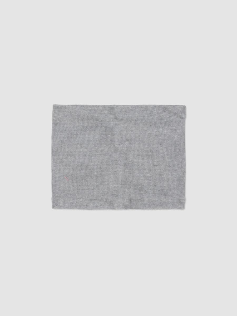 Grey cotton-blend scarf_0