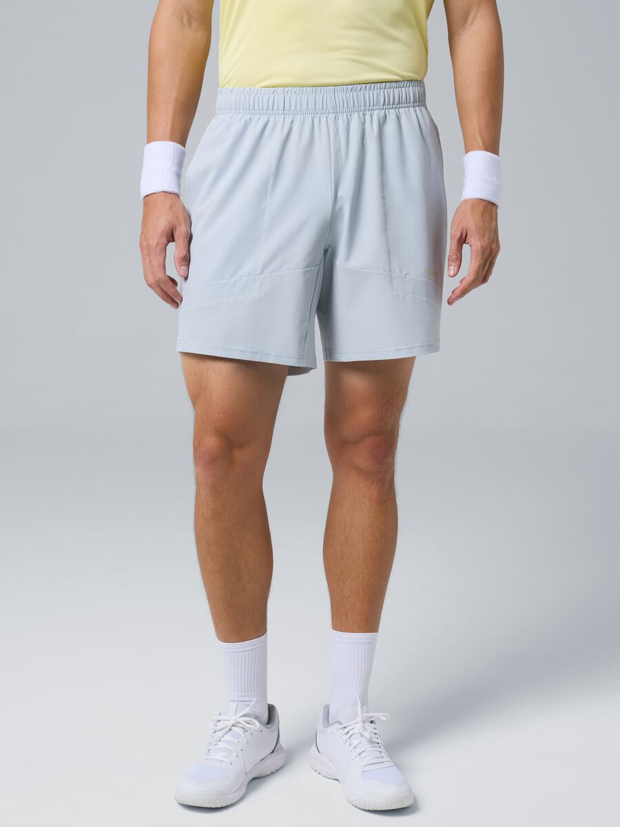 Grey ALTAVIA COURT sports shorts in stretch fabric_1