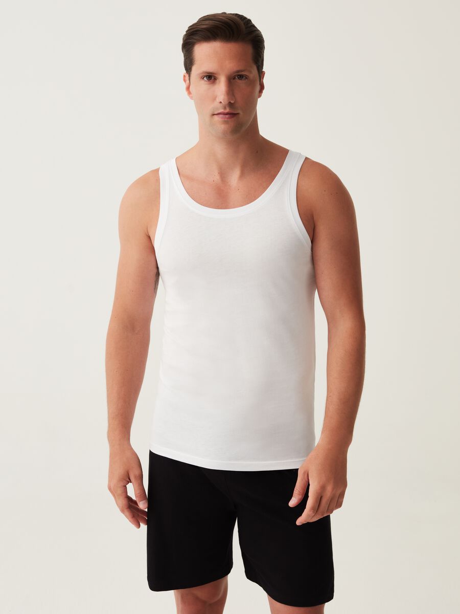 Two-pack racerback vests in Supima cotton_1
