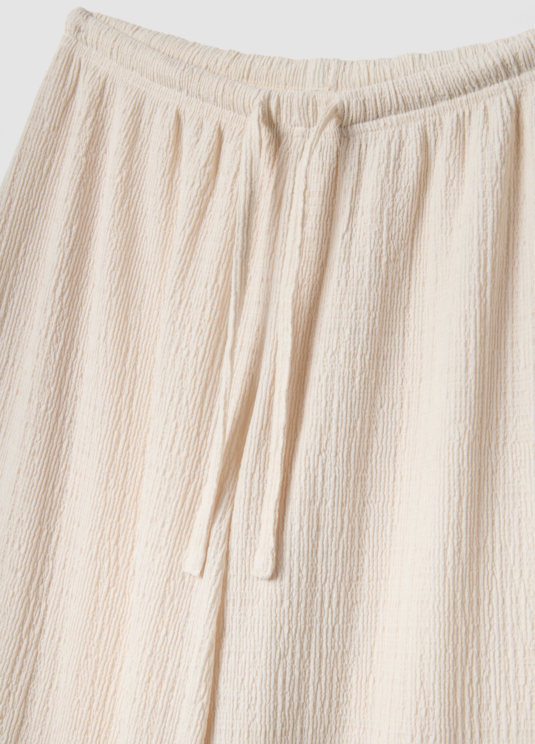 Weite Jogger-Hose in Beige