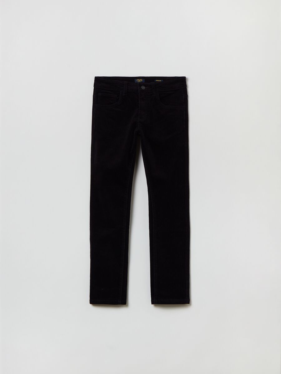 Five-pocket corduroy trousers_0