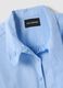 Pure cotton light blue regular fit shirt with bow collar_5
