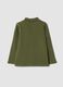 Maglia verde muschio dolcevita in puro cotone organico_1