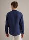 Blue pure linen shirt with band collar, regular fit_3