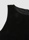 Black short sleeveless velour dress, regular fit_5