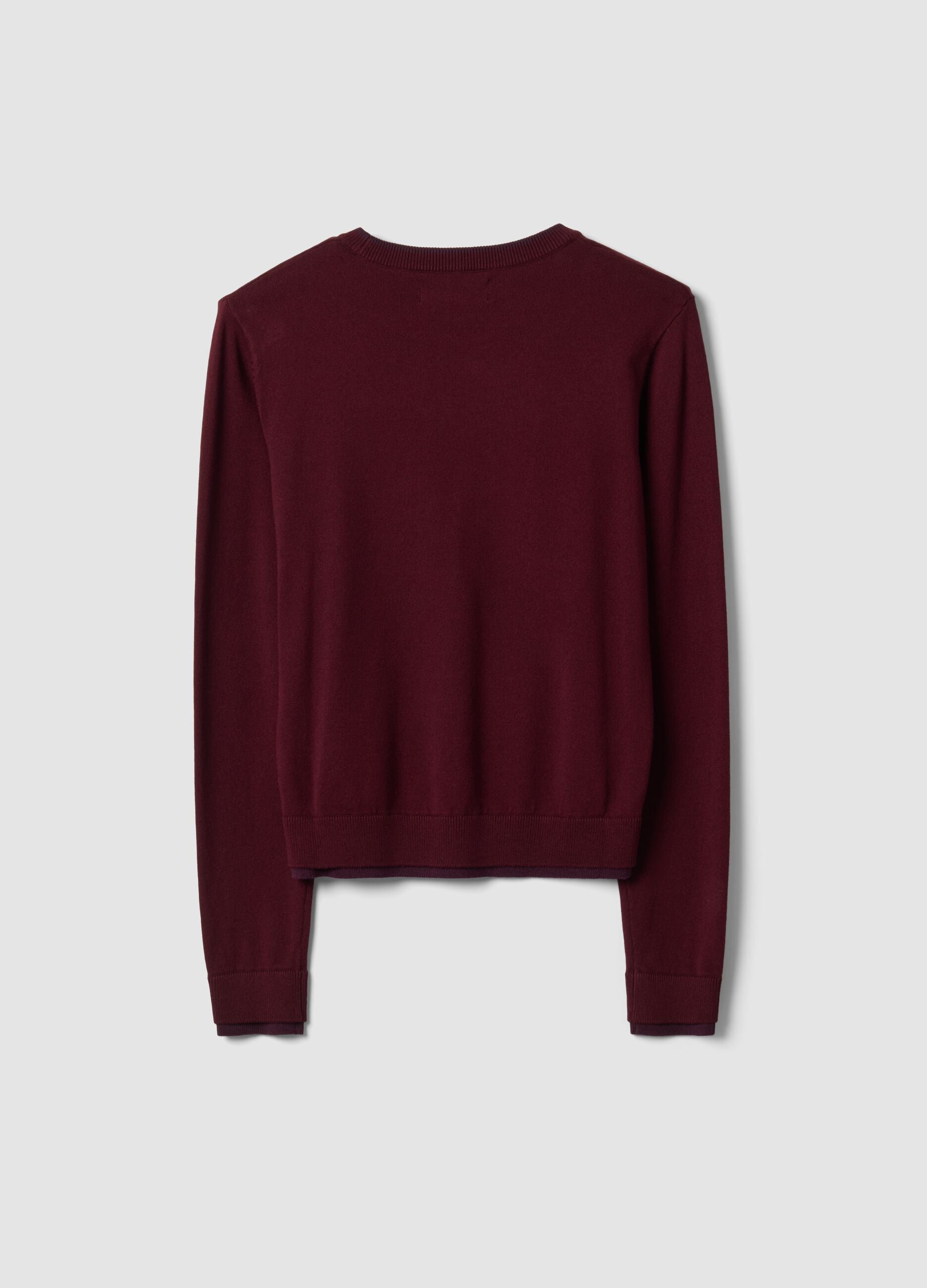 Rotes Longsleeve aus Viskosemix