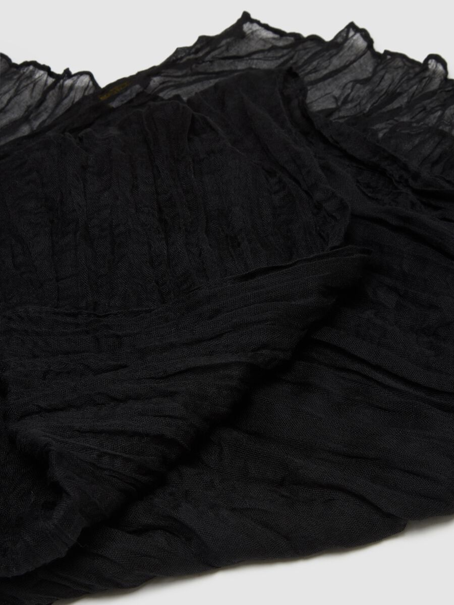 Sciarpa leggera nera regular fit_2