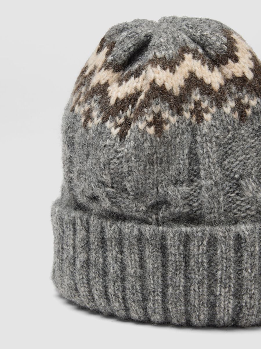 Grey wool-blend jersey-knit beanie_2