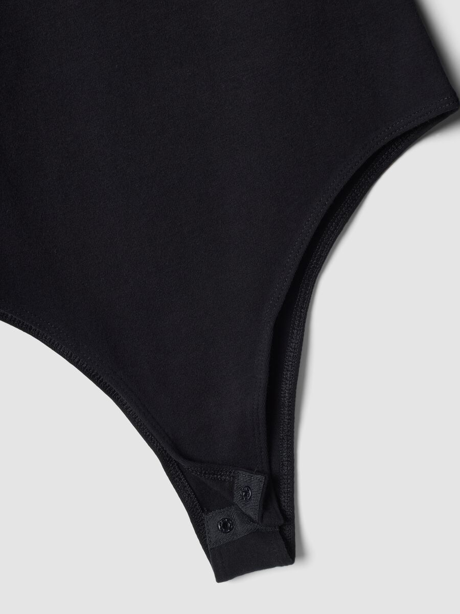 Asymmetrical Bodysuit Black_2