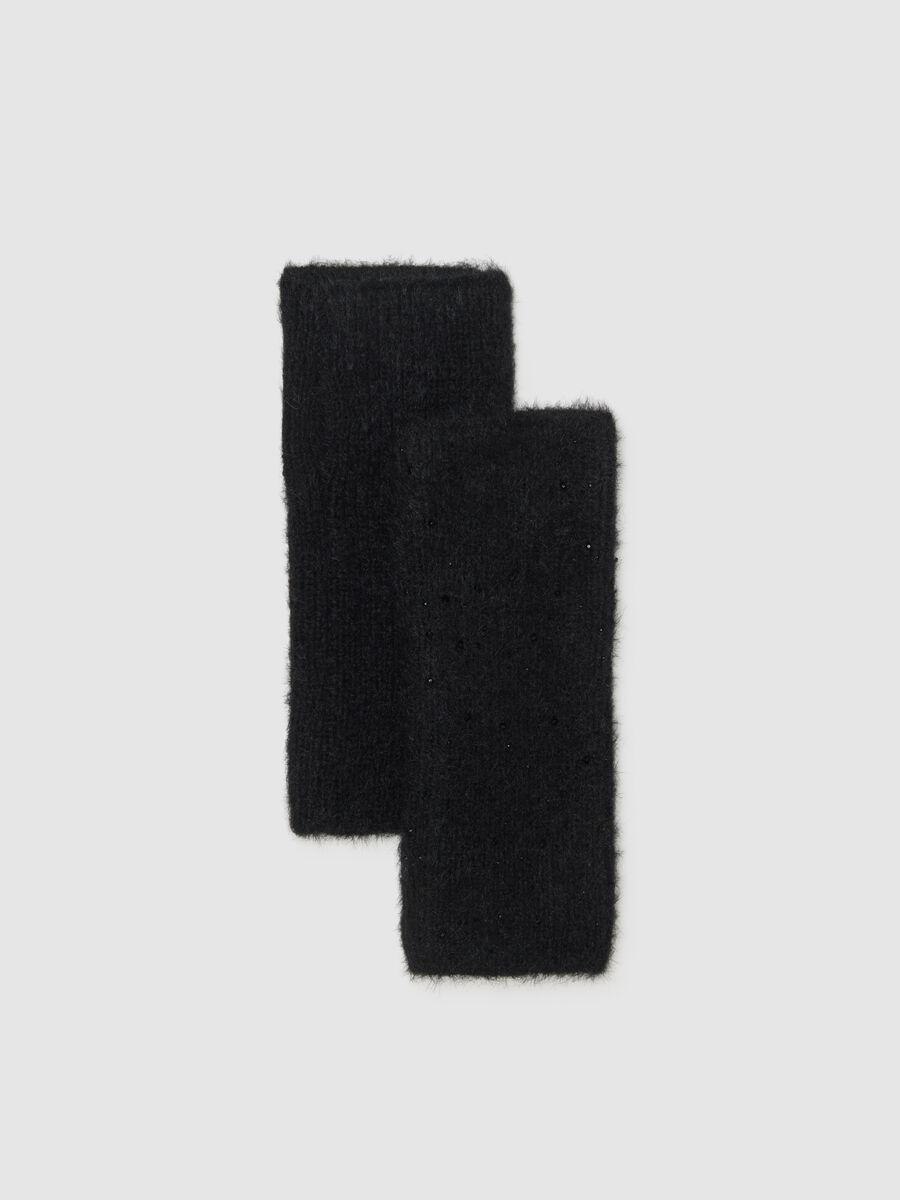 Black fingerless gloves_0