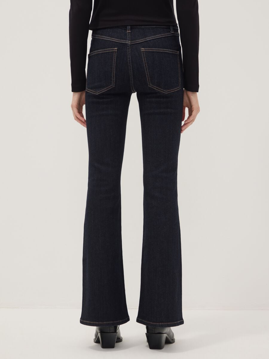 Blue flared stretch-cotton jeans_3