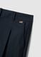 Blaue Baumwoll-Blend-Hose mit geradem Schnitt_5