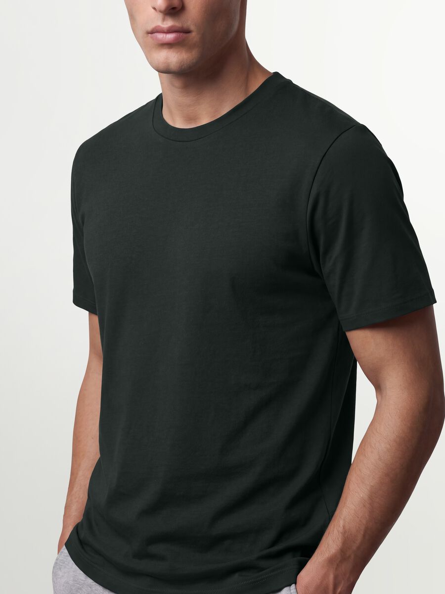 Green organic cotton slim-fit short-sleeve T-shirt_2