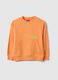 Kids' orange pure cotton sweatshirt with regular fit_0