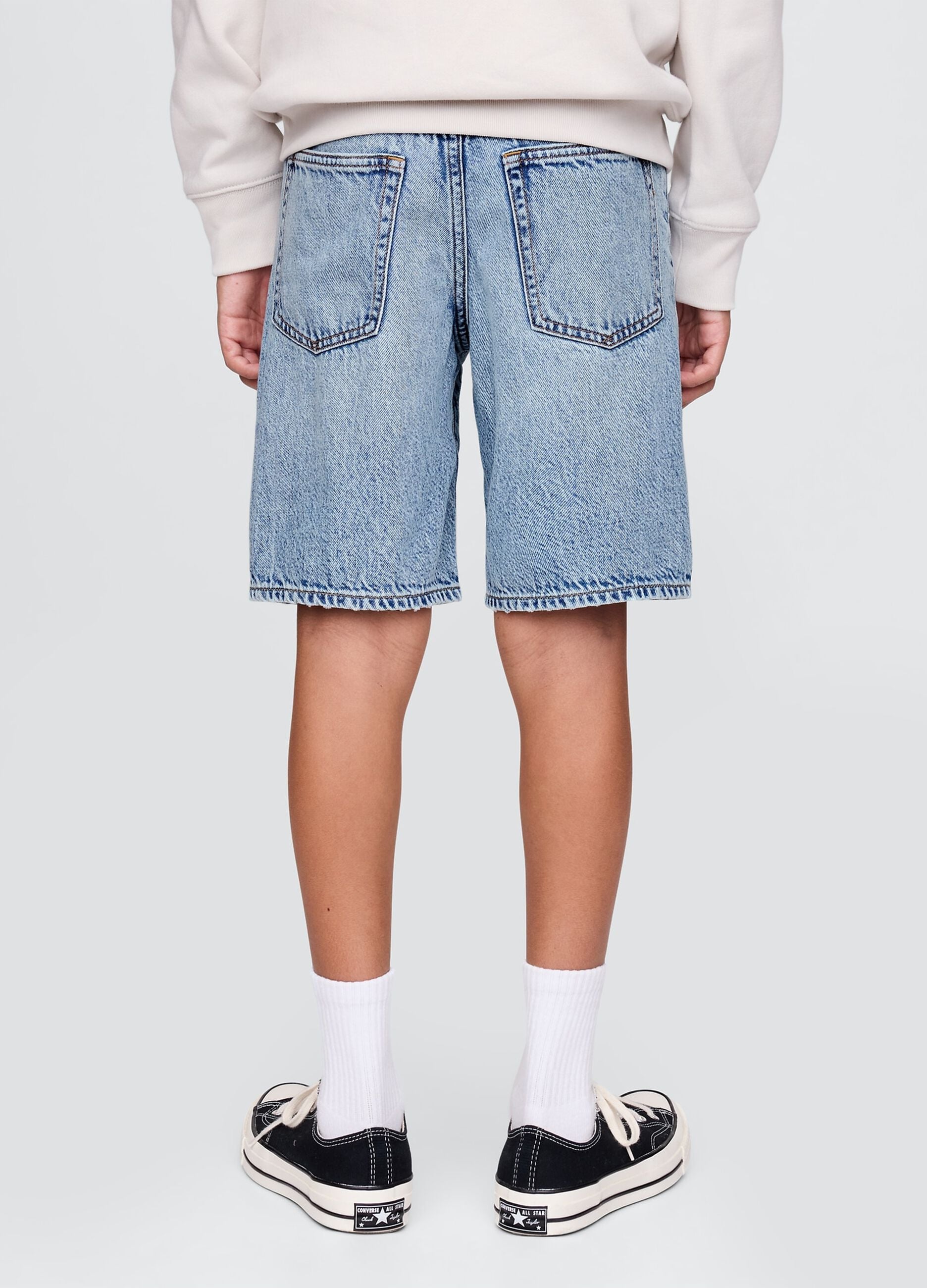 Denim shorts in a cotton and lyocell blend
