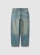 Blue baggy jeans in pure stretch cotton_5