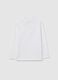 White roll-neck cotton sweater for children, regular fit_1