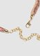 Multicolour braided necklace with golden charms_2