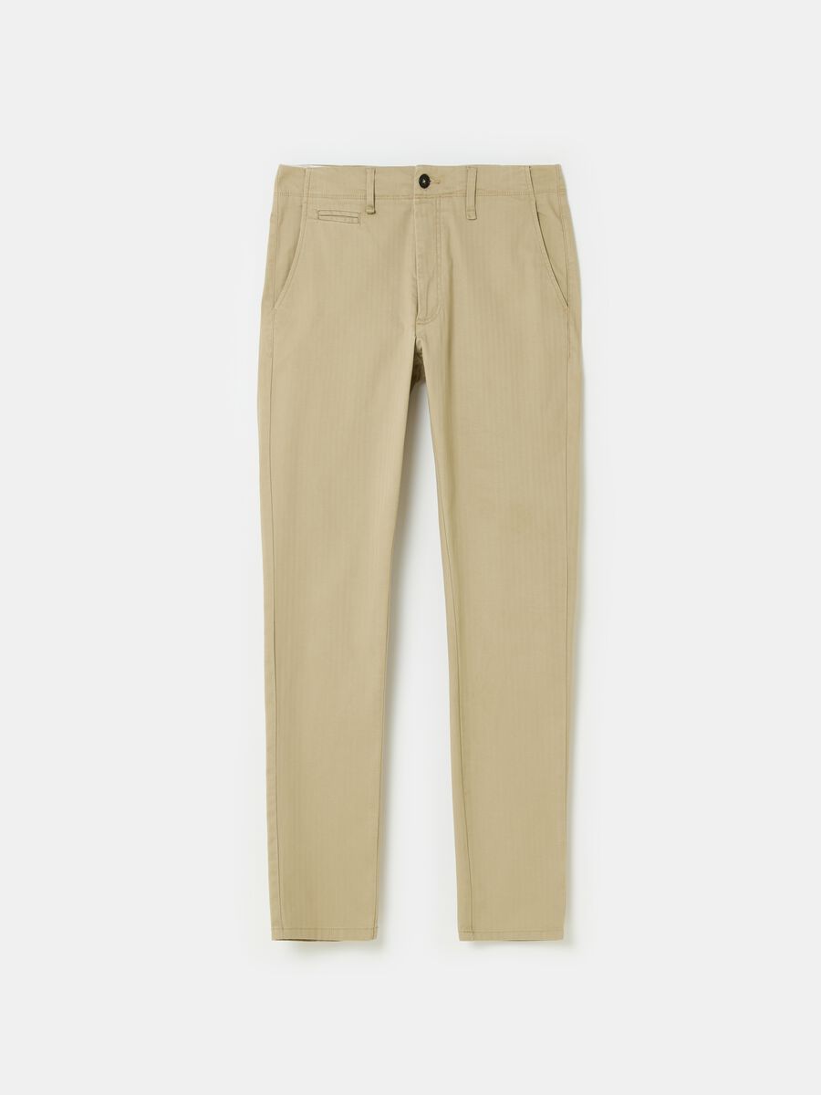 Pantalone chino slim fit in cotone stretch_3