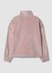 Pink stretch jersey top with zip neck_2
