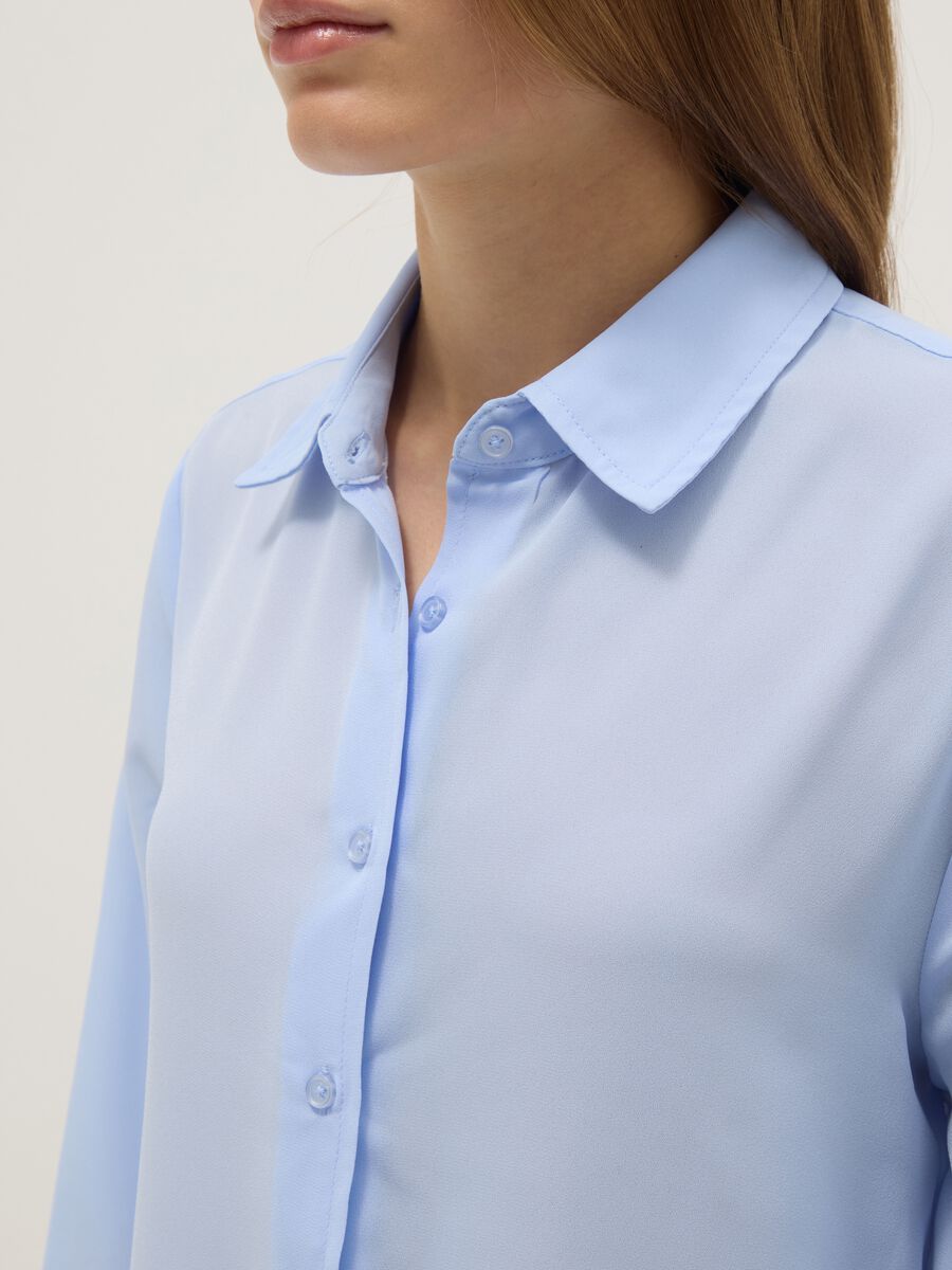 Blue long sleeve shirt regular fit_3