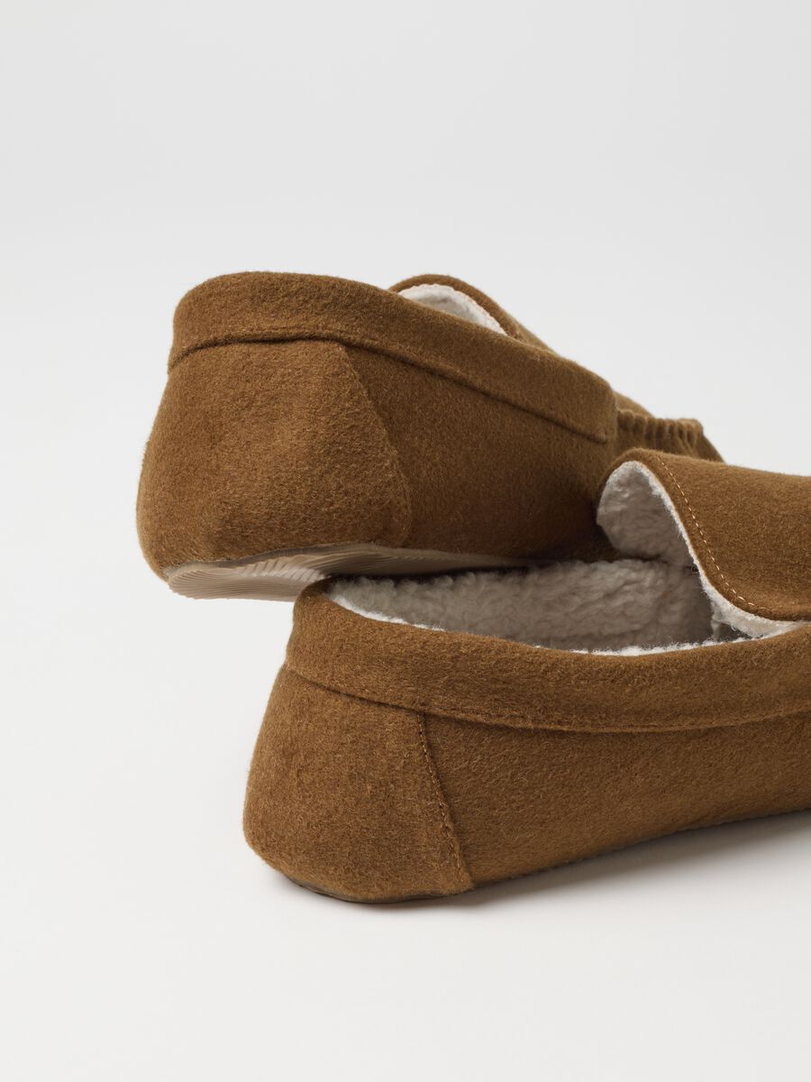 Brown Padded Winter Slippers_3