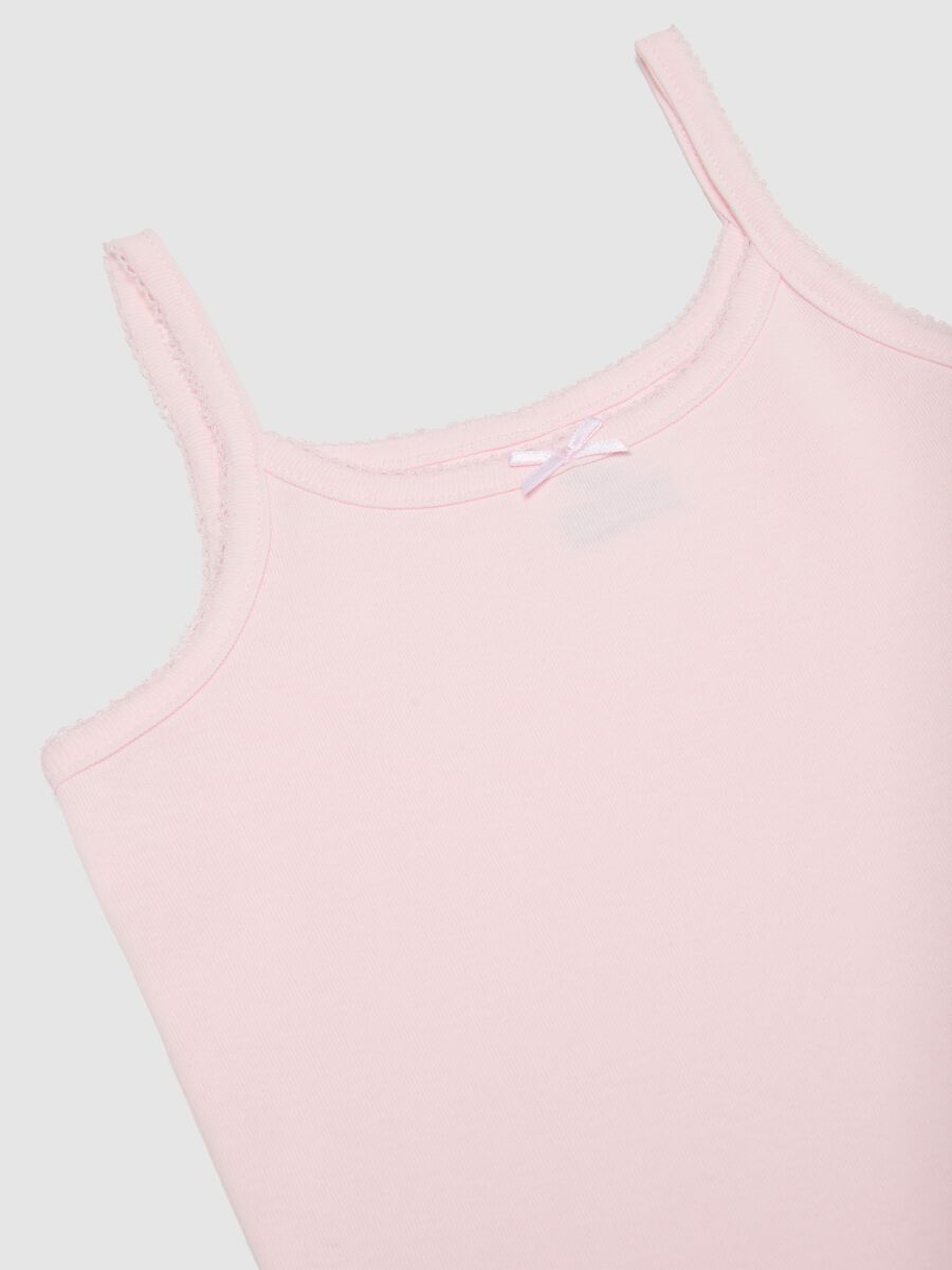 Twin pack of girls' multi-colour pure cotton vests in regular fit_2