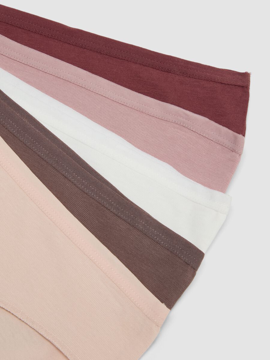 Five-pack of multicolour stretch organic cotton briefs_5