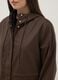 Brown rain jacket regular fit with hood_3