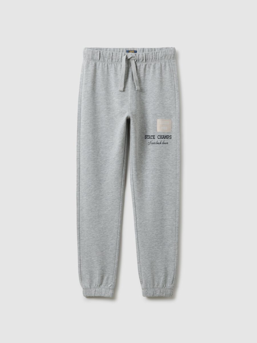 Boys' Grey Jogger Trousers in Pure Cotton Regular Fit_3